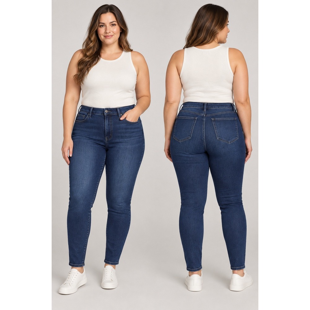 KUT from the Kloth Diana Jeans Womens 12 Blue Fab Ab Skinny High Rise Dark Wash